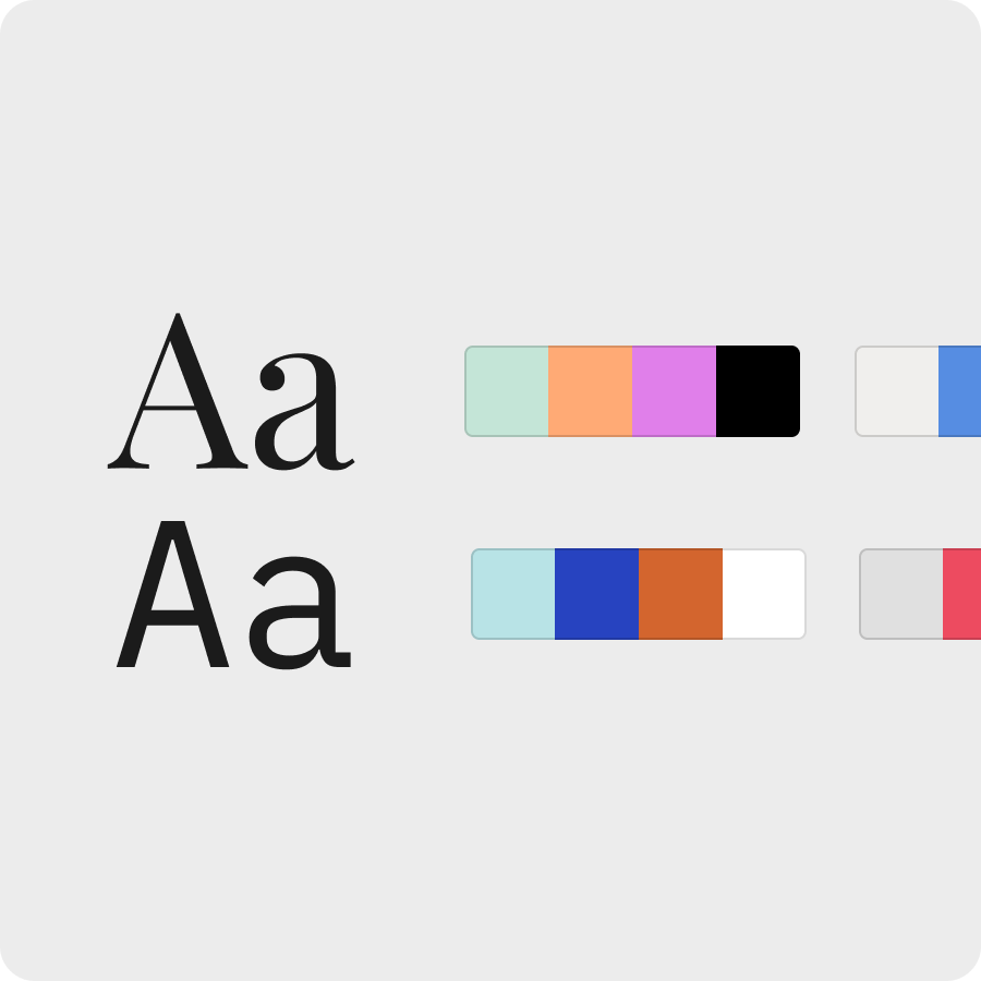 Palette de couleurs et set de polices WP6.6